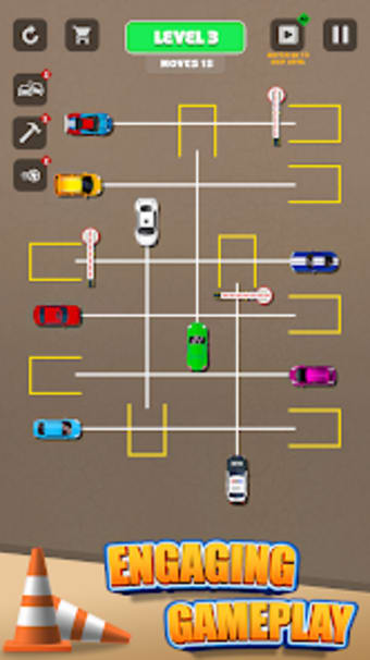 Parking order - traffic puzzle