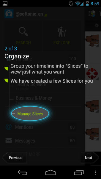Slices for Twitter