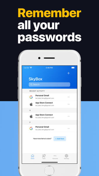 Password Manager App - SkyBox