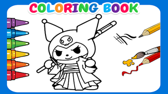 Kawaii Kuromi coloring book