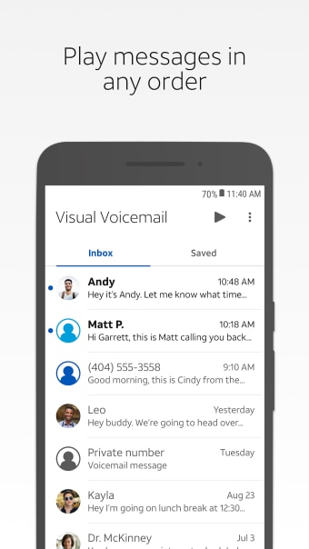 AT&T Visual Voicemail