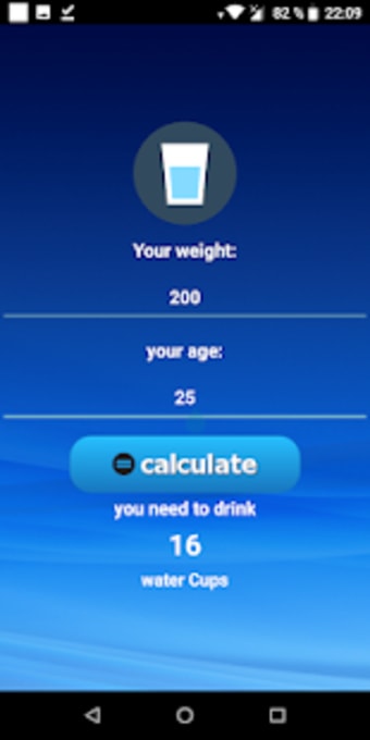 water drinking calculator