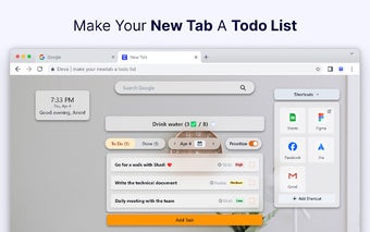 Eleva: Minimal To-Do List & Planner at Your New Tab