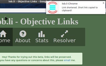 lob.li link shortener