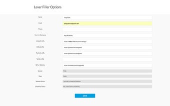 Lever App Filler Plugin