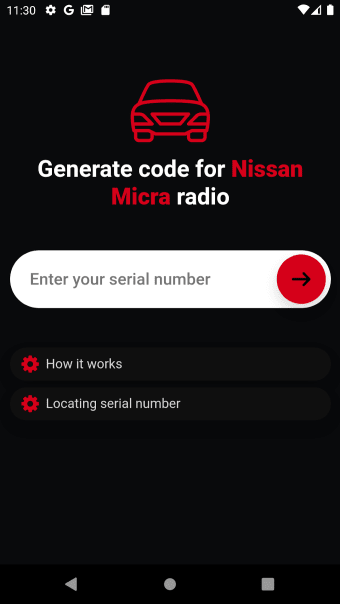 Nissan Micra radio code unlock