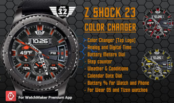 Z SHOCK 23 color changer watchface for WatchMaker