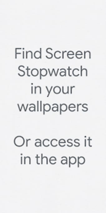 Screen Stopwatch - A Digital Wellbeing Experiment