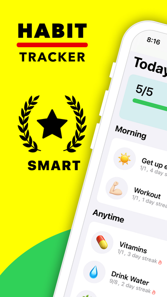 Smart Habits. Streaks Progress