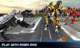 US Police Dog Robot Transform Car Chase Robot Game