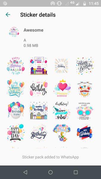 BirthDay Stickers for Whatsapp  (WAStickerApps)
