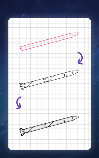 How to draw rockets, spaceships. Drawing lessons
