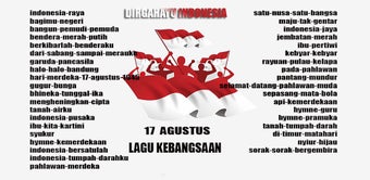 Lagu 17 Agustus Kemerdekaan