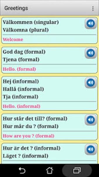 Swedish phrasebook and phrases