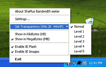 ShaPlus Bandwidth Meter