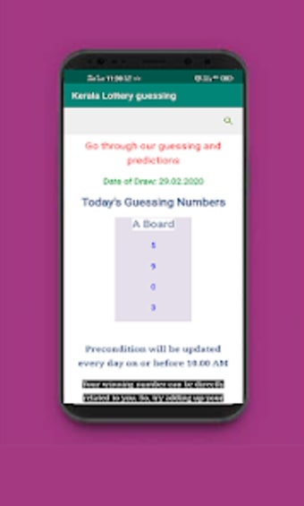 Kerala lottery guessing app