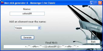 MSN Nick Generator