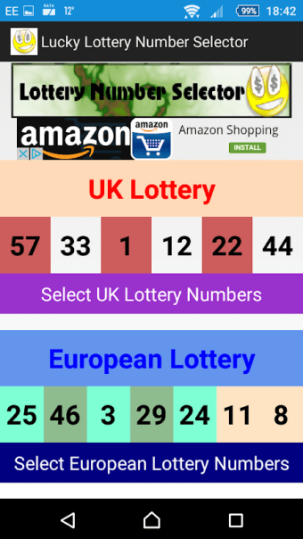 Lucky Lottery Number Selector