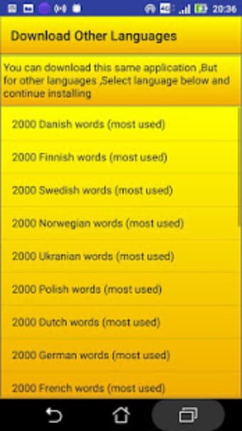 2000 Swedish Words most used