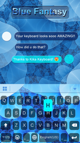 Blue Fantasy Keyboard Backgrou
