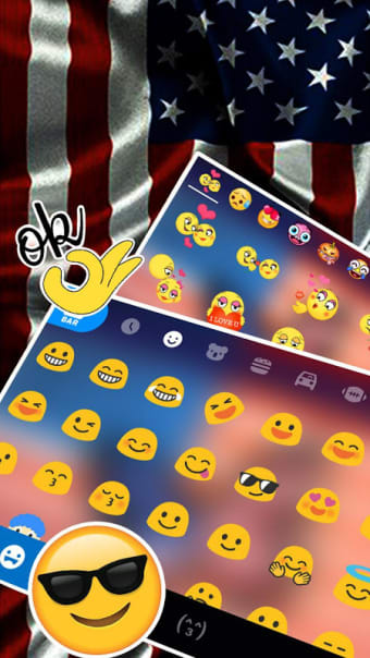Us Flag Butterfly Keyboard Theme