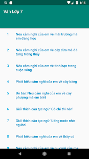 Những bài văn hay lớp 7