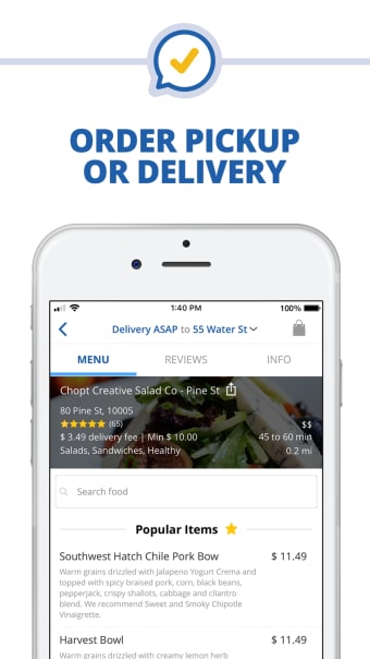 delivery.com Food  Liquor App