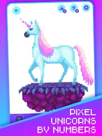 Pixel Unicorns Coloring Book