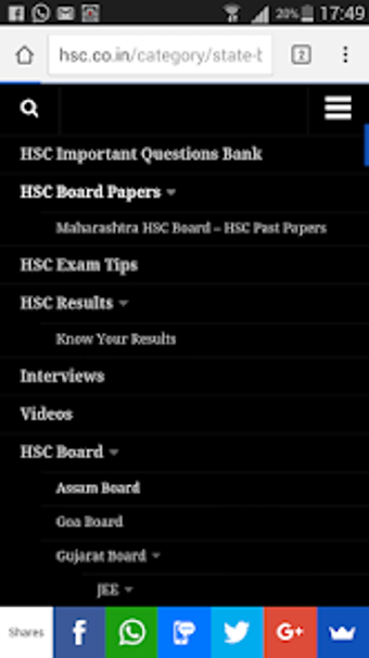 Unofficial HSC Board 12th Stan