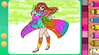 Anime Glitter Manga Coloring Book - Drawing Game