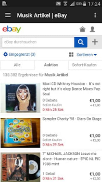 1 auctions on ebay Germany