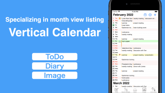 Vertical Planner:CalendarTodo