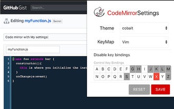 Codemirror Global Settings