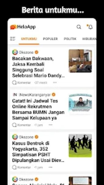 HeloApp - Hiburan  Trending