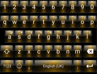 Emoji Keyboard Dusk Gold Theme