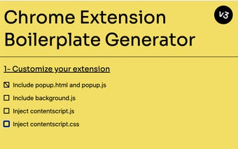 Chrome Extension Boilerplate Generator