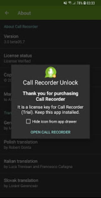 Call Recorder Unlock