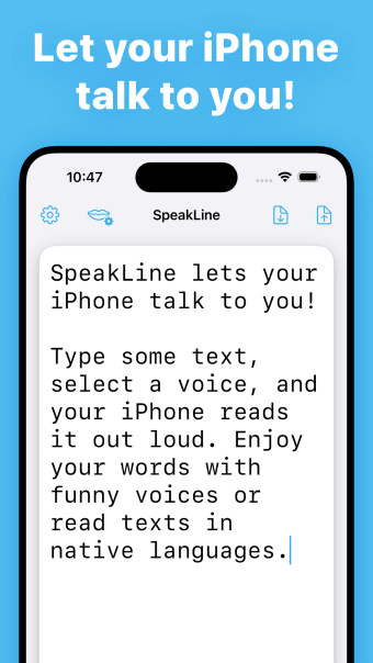 SpeakLine  Text to Speech