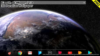 Earth  Moon in HD Gyro 3D PRO Parallax Wallpaper