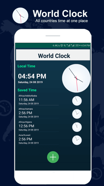 World clock and all countries