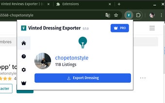 Vinted Dressing Exporter