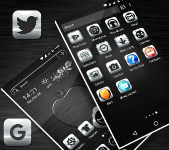 Crystal Silver Launcher Theme