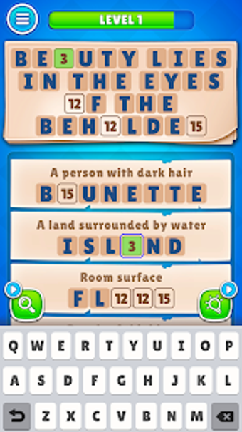 Cryptic Words: Crossword Game