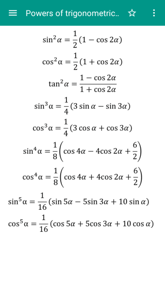 Math Formulas - Offline