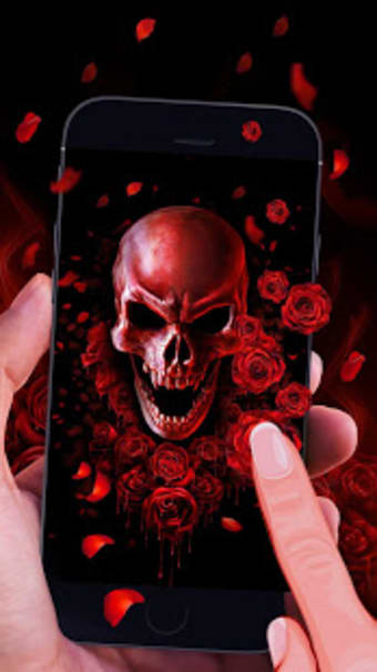 Red Blood Skull Live Wallpaper