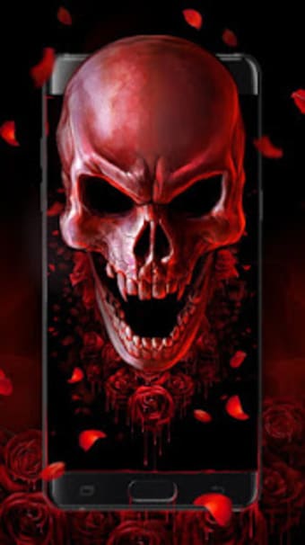 Red Blood Skull Live Wallpaper