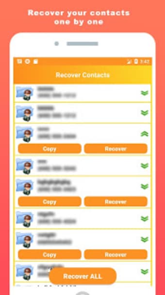 Backup  Recover deleted contacts