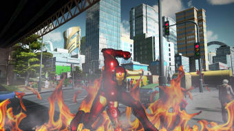 Robot Rope Hero - Firestorm Superhero Crime City