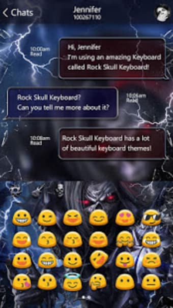 Rock Skull Keyboard Theme