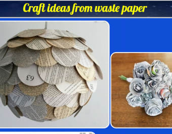 Craft ideas from waste paper